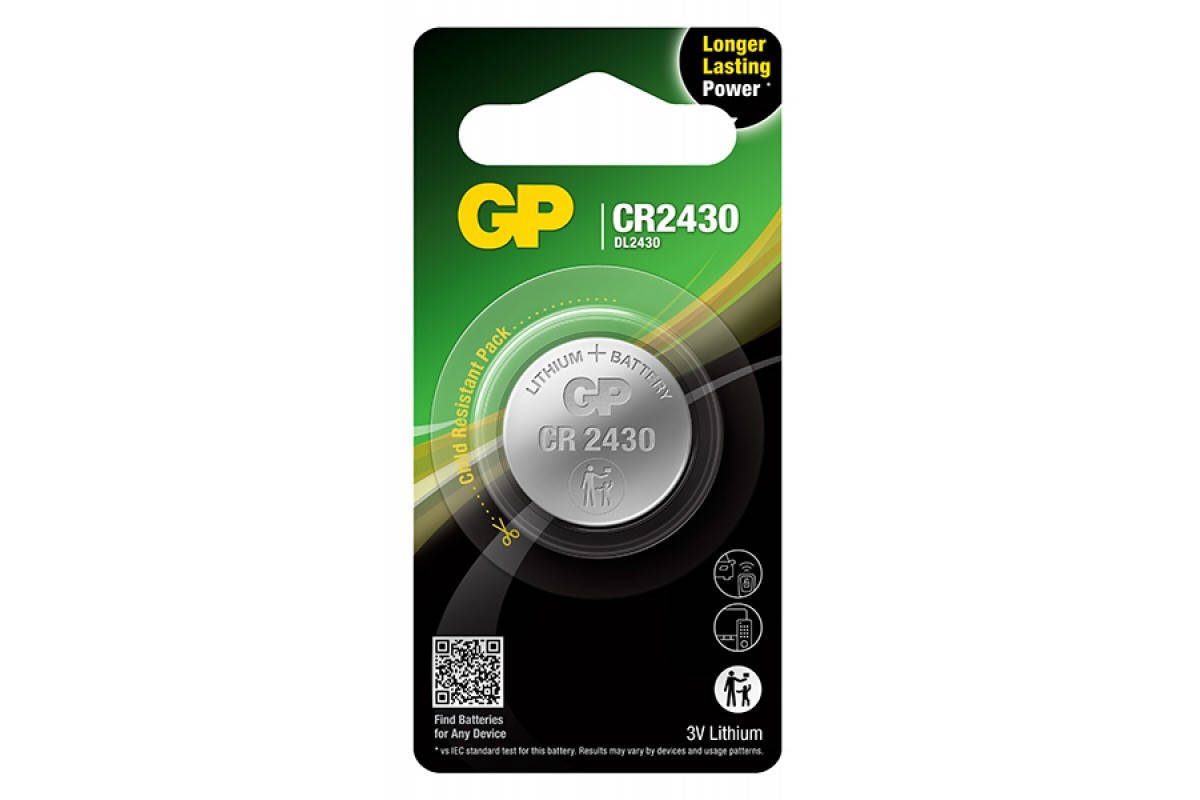 

Батарейка GP дисковая Lithium Button Cell 3.0V CR2430-8U5