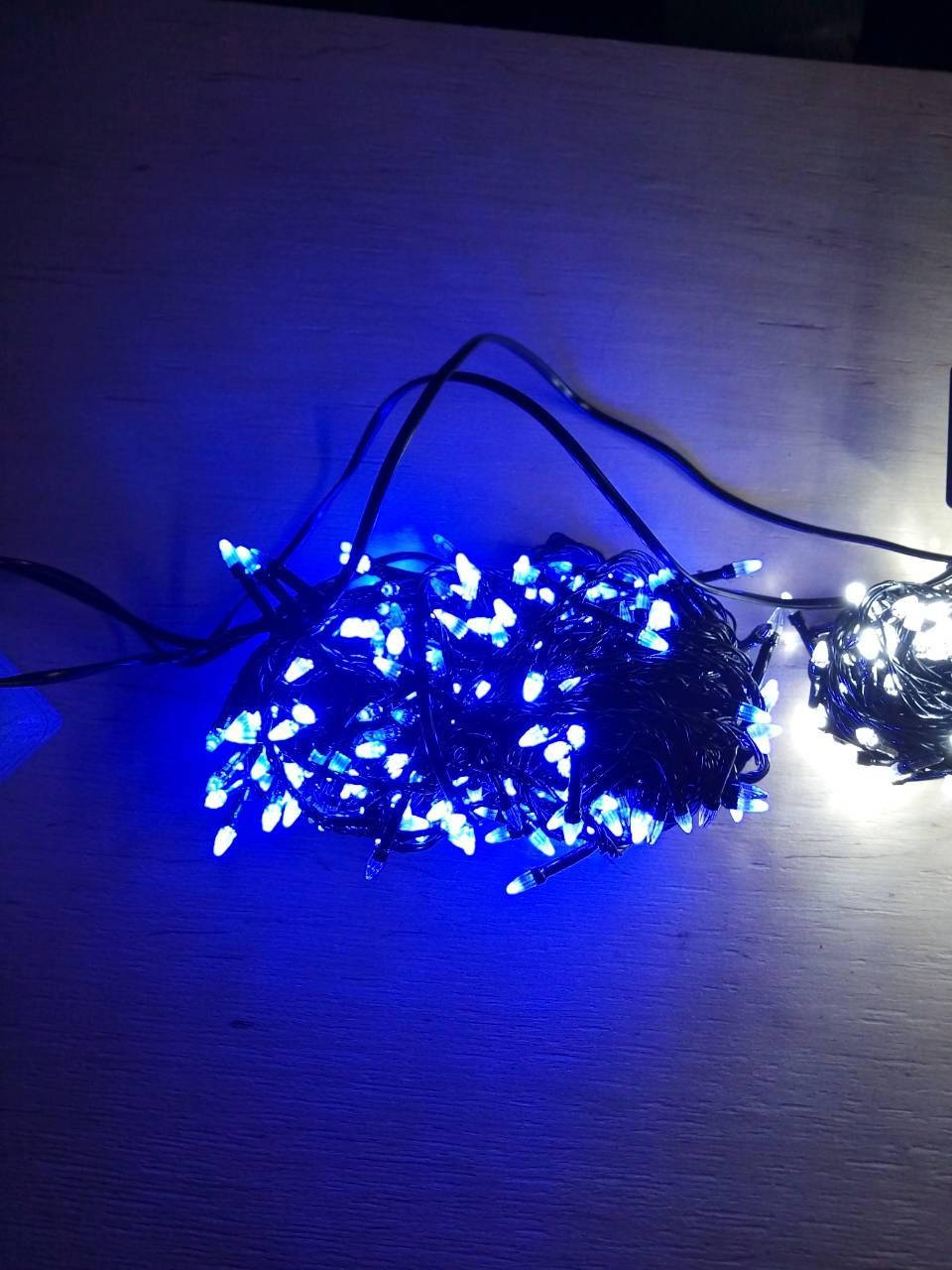 

Новогодняя светодиодная гирлянда КОНУС 100LED 8м синий