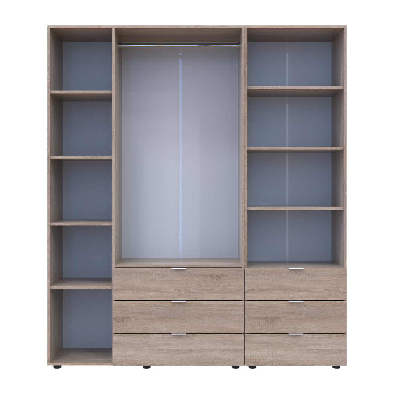 Шафа для одягу Doros Гелар Дуб сонома 3ДСП з пеналом 176.2х49.5х203.4 (42005181) 5