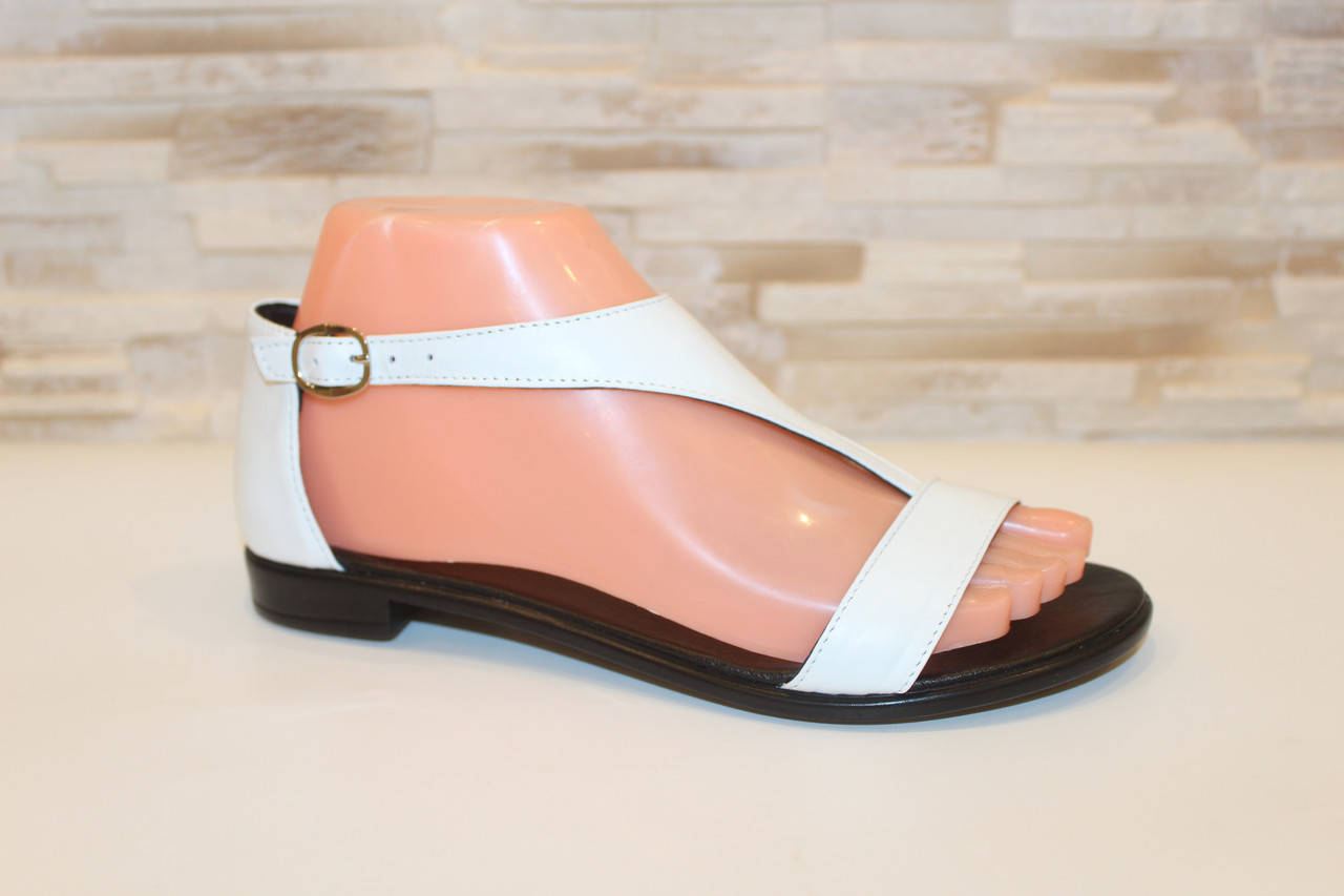 

Босоножки женские белые натуральная кожа Б542