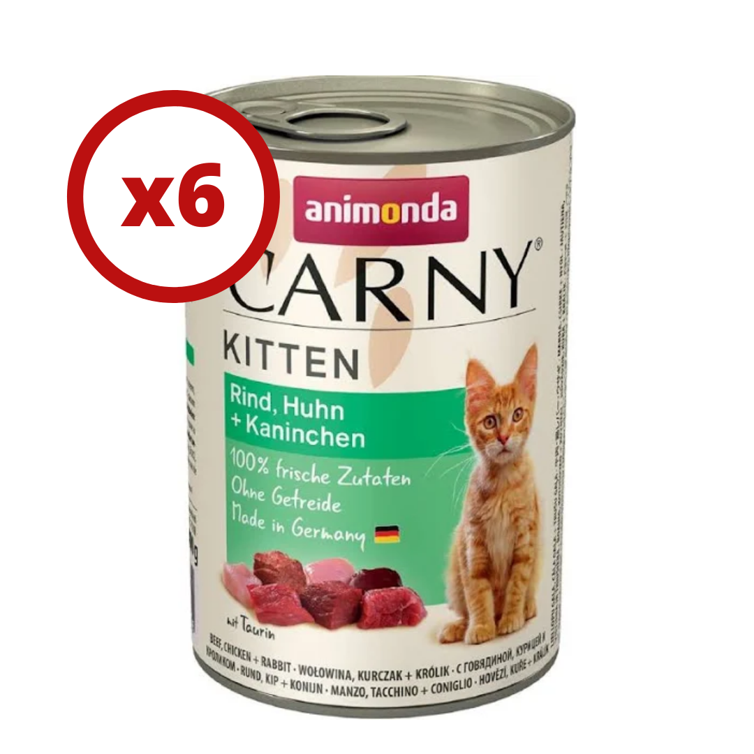 

Animonda Carny консервы для котят 400г*6шт (говядина, курица и кролик)