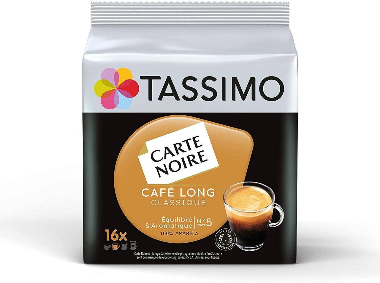 

Кофе в капсулах Тассимо - CARTE NOIRE CAFE LONG CLASSIC (16 порций)