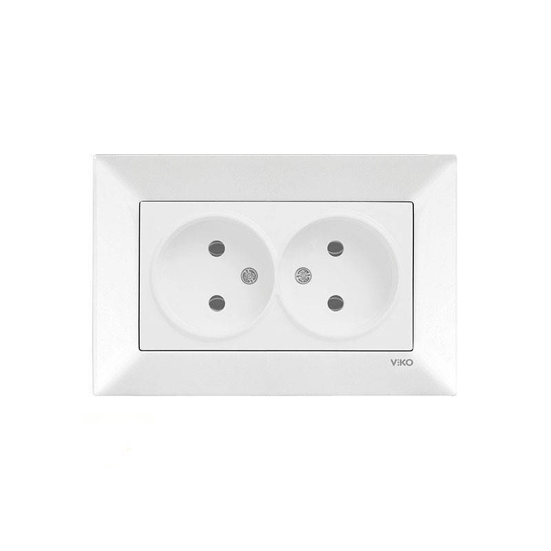 

Розетка двойная без заземления VIKO Meridian Белый (90970055-WH)