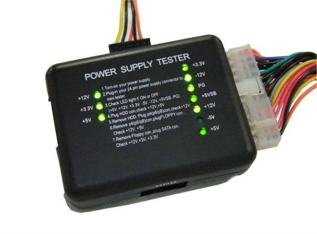 

Тестер блоков питания ATX, BTX, ITX, PSU 20/24pin SATA Molex для ПК