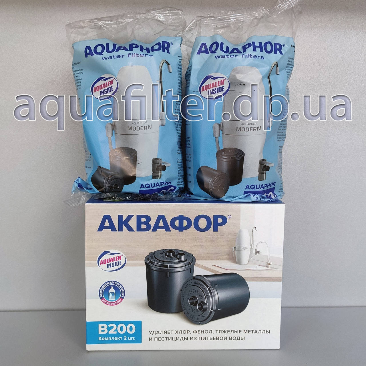 

Комплект картриджей Аквафор В200 Модерн (без умягчения)