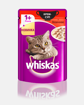 

Whiskas крем-суп паучи для кошек 85г*28шт (говядина в соусе)