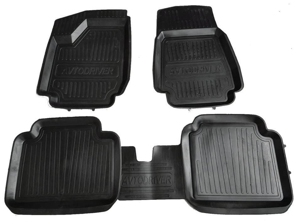 

Резиновые коврики в салон ВАЗ Нива, 4 шт. (Avtodriver), Черный