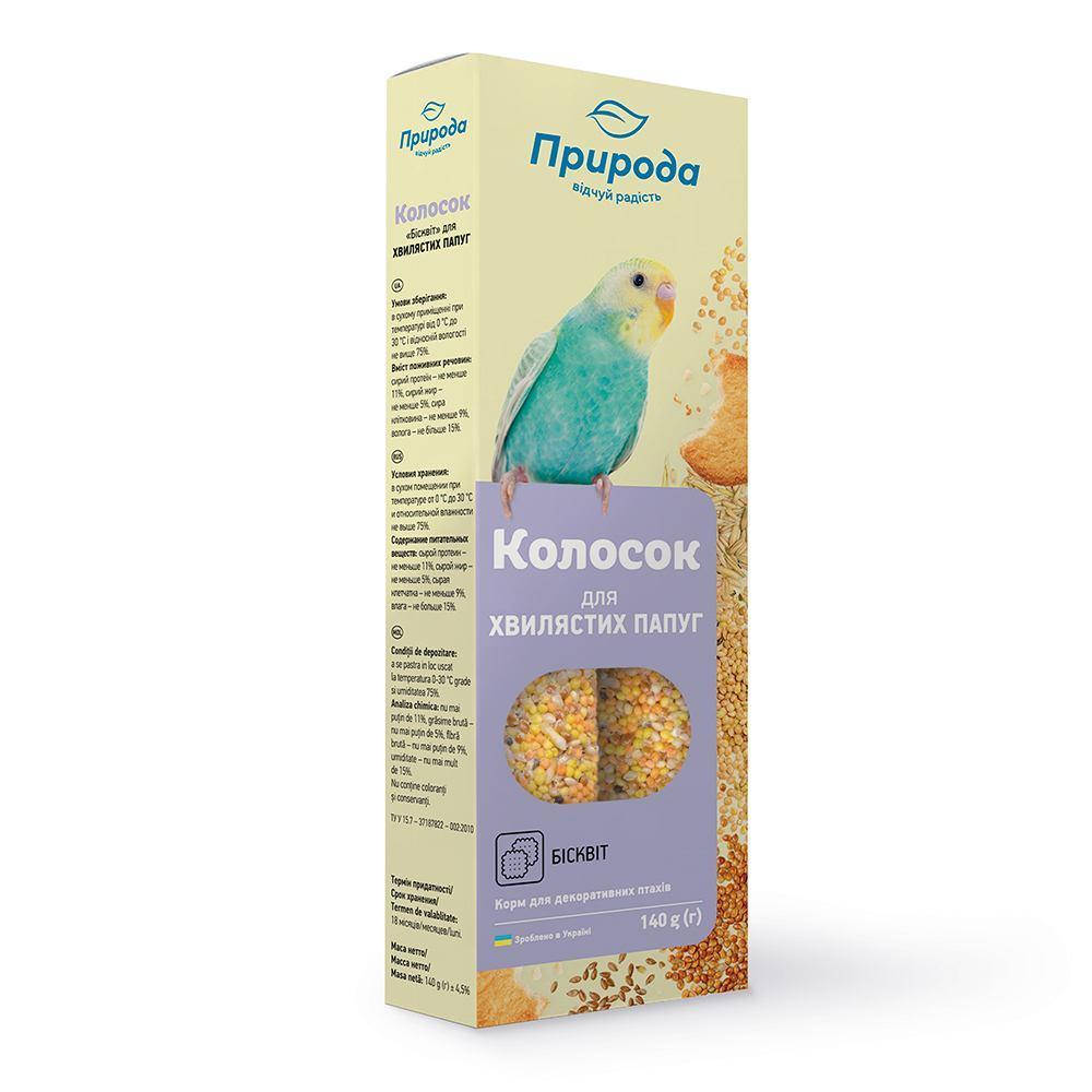 

Колосок Природа для попугая бисквит 140 г