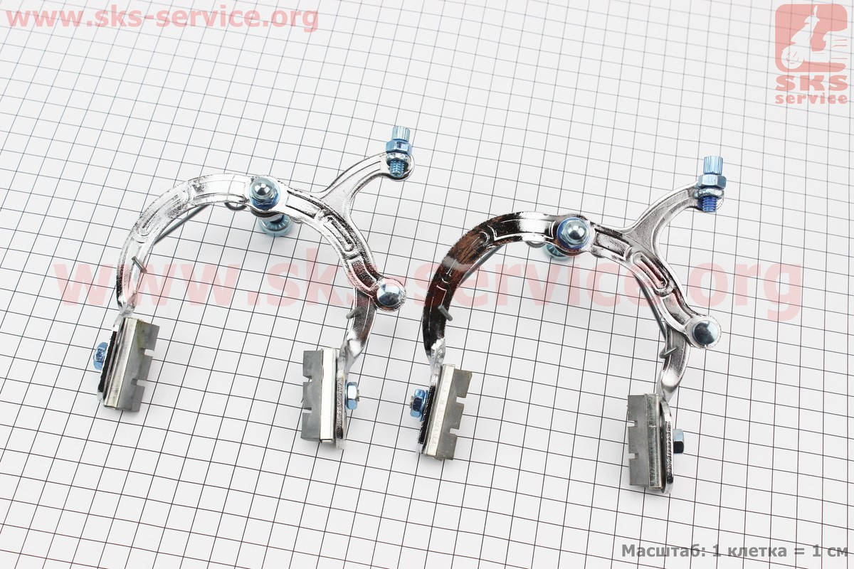 

Тормоз задний+передний, ход колодки 68-89мм, клещевого типа (406581)