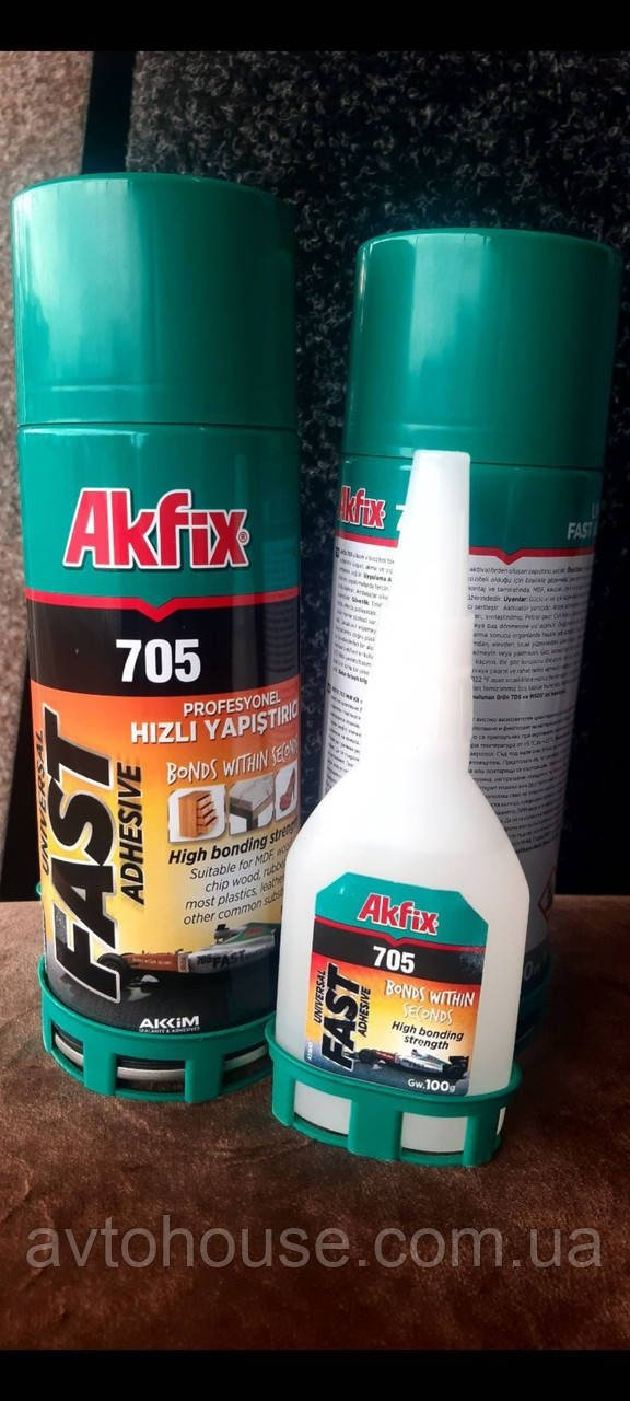 

Супер клей з активатором AkFix 705 400 мм + 100 гр (гель)