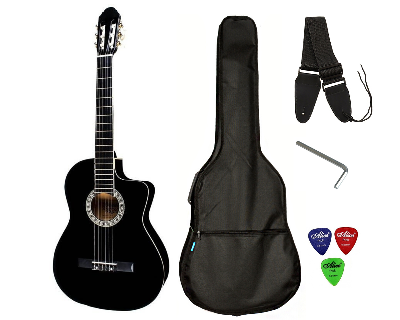 

Набор гитара акустическая BANDES CG-851C BK + чехол + ремень