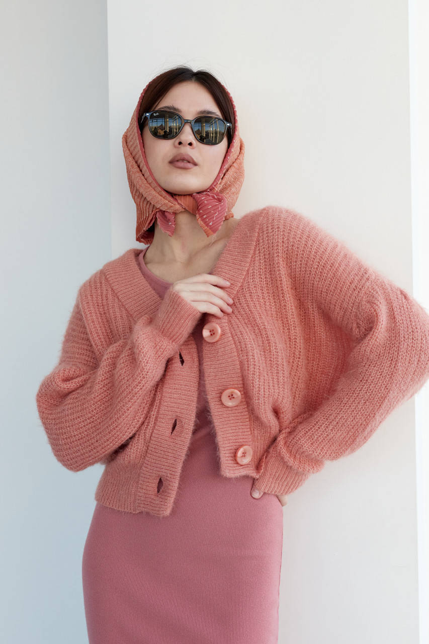 

Теплый женский кардиган на пуговицах в 5 цветах в 2 размерах S/M, М/L, Бежевый