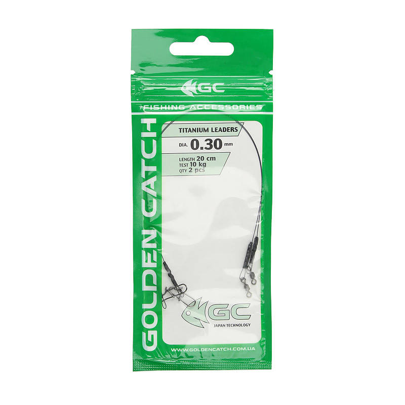 

Повідець Titanium Leaders GC 15см D-0.3мм 10кг (2шт.)