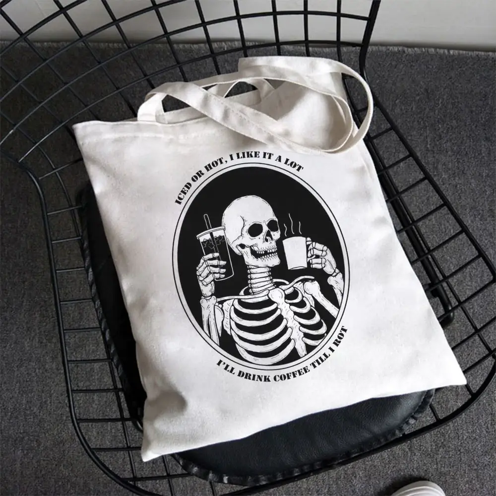 

Шоппер «с черепом в стиле панк», Черный