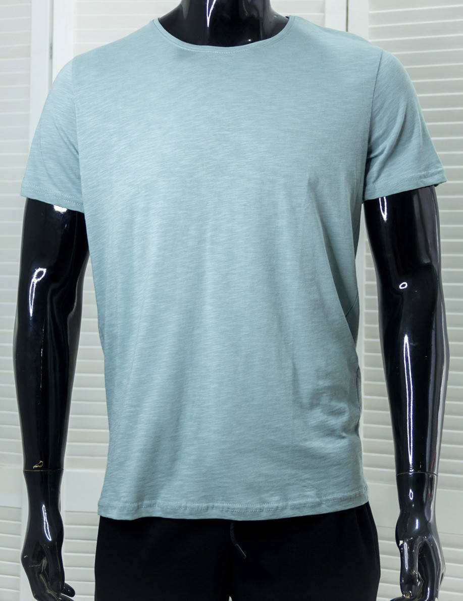 

Футболка мужская Dynamo Мятная однотонная Приталенная летняя на мужчину