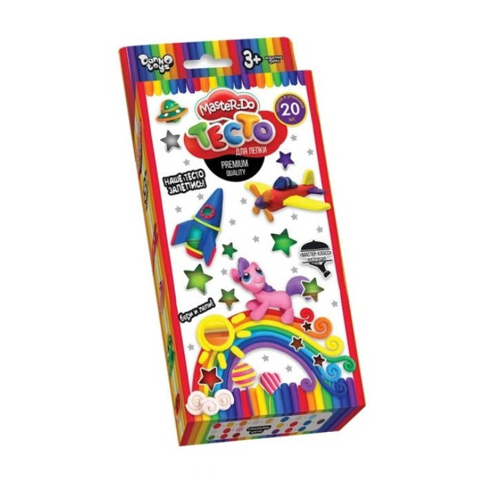 

Тесто для лепки Danko Toys "Master Do" 20 цв. TMD-15-01, Разные цвета