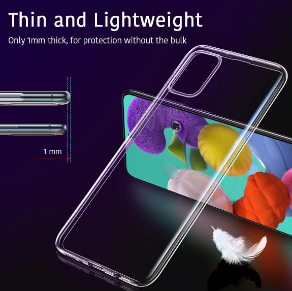 

Ультратонкий 0,3 мм чехол на Samsung Galaxy A31 прозрачный, Белый