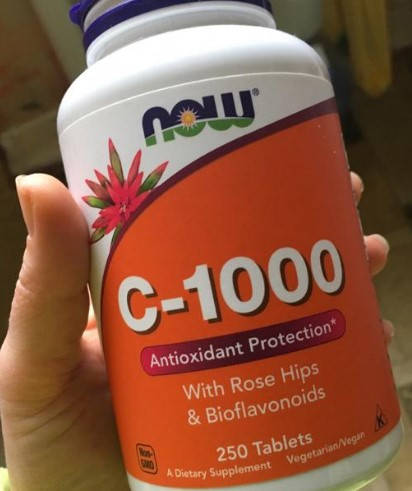 

Витамин С NOW Foods C-1000 with rose hips 250 таб