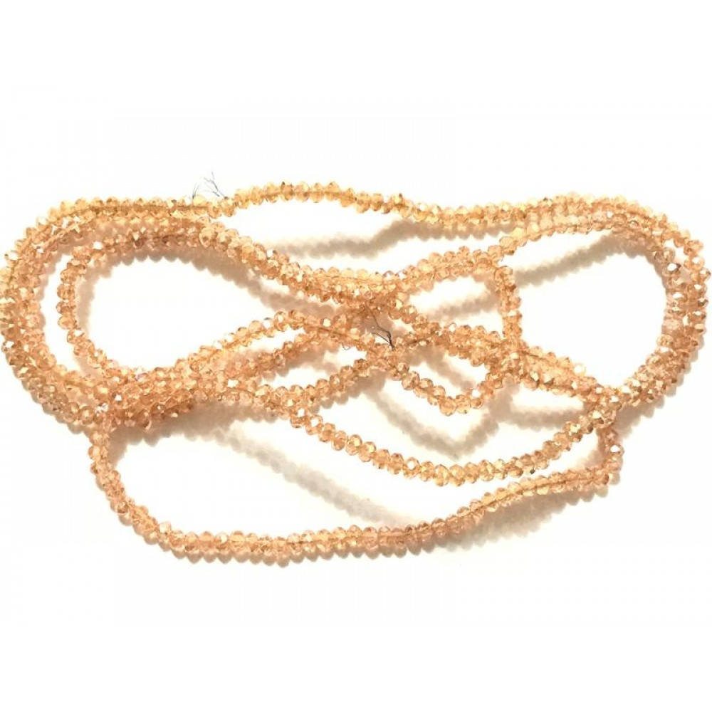 

Хрустальные бусины(рондель). Размер 2 мм. В упаковке прим.190 шт. цвет - карамельный прозрачный