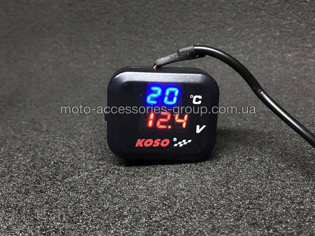 

ВОЛЬТМЕТР KOSO + датчик температуры воздуха + USB + крепление