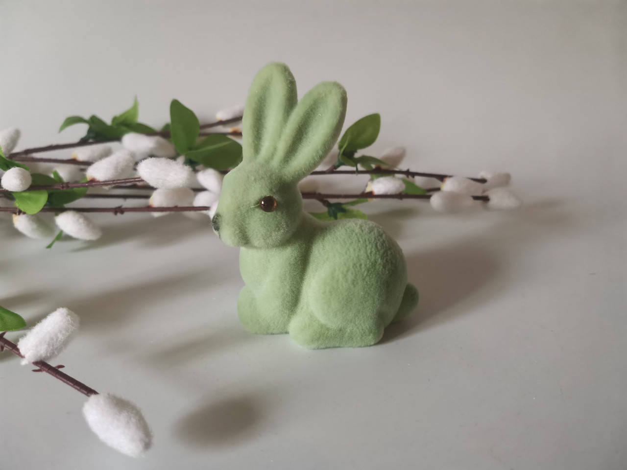 

Пасхальный декор. Зайчик пасхальный 10 см, оливковый.