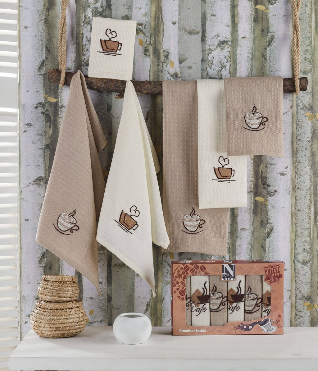 

Набор кухонных полотенец Nilteks 6шт 40х60см, 3535