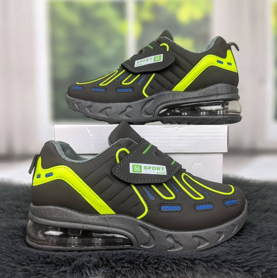 

Детские кроссовки для мальчика серые экокожа на воздушном баллоне