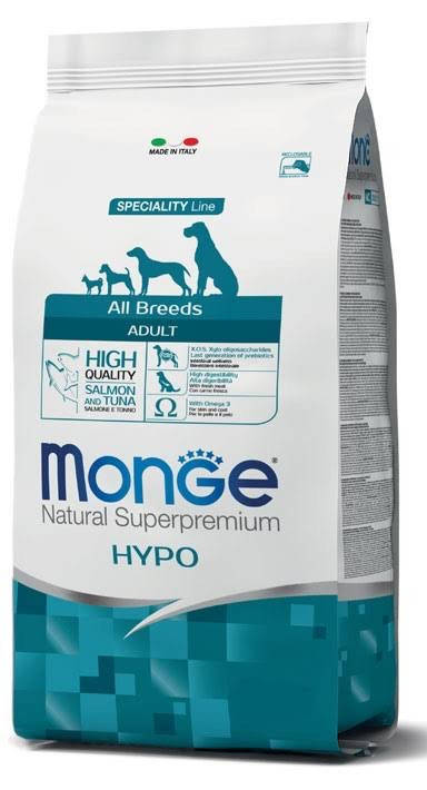 

Сухой гипоаллергенный корм для собак MONGE DOG All breeds Hypoallergenic 2.5 кг Salmon Tuna лосось тунец