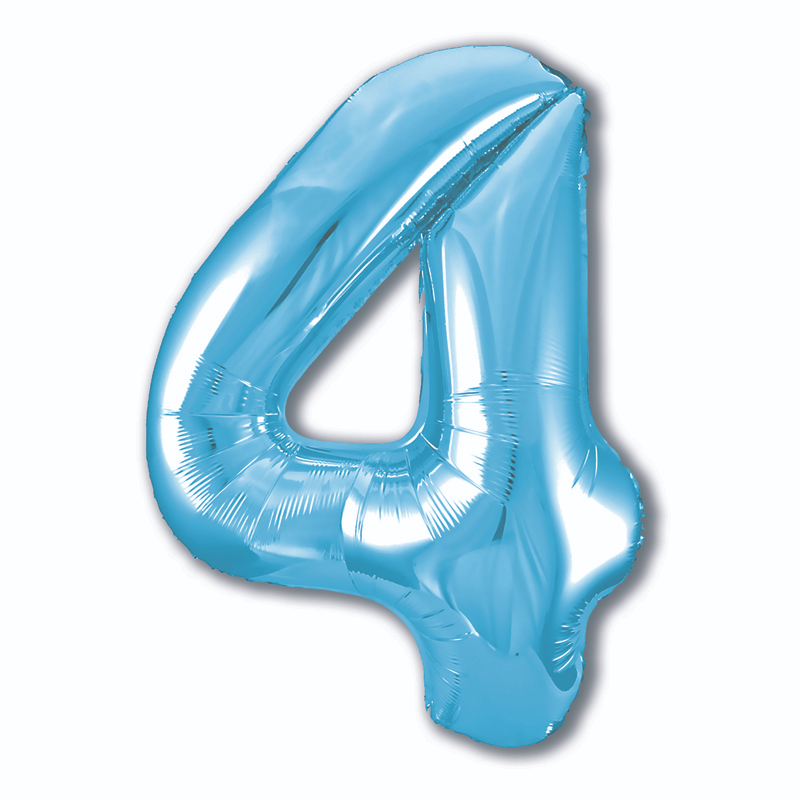 

Фольгированная цифра (102 см) Slim 4 холодный голубой