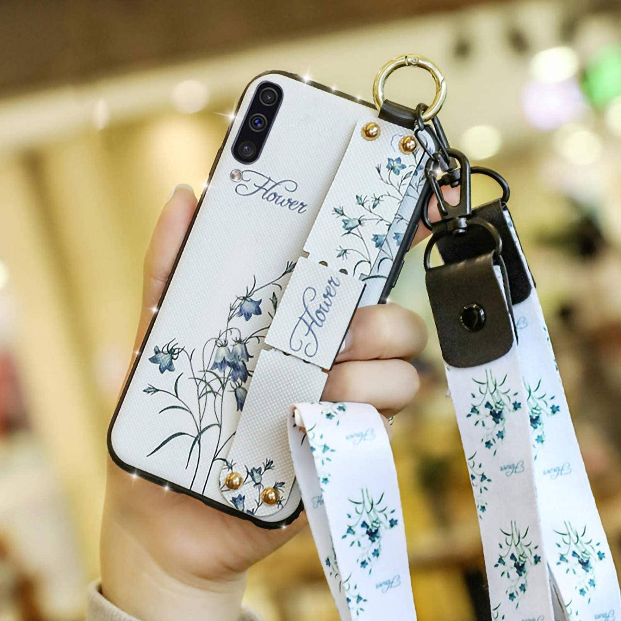 

Чехол Lanyard для Samsung A50 2019 / A505F бампер с ремешком White