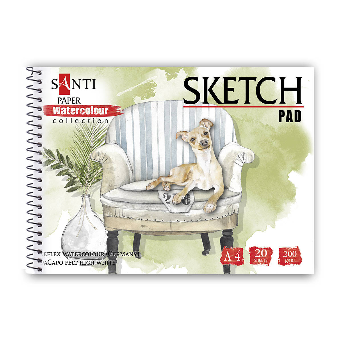 

Альбом для акварели SANTI Animals А4 Paper Watercolour Collection 20 л 200г/м3 (130517), Белый