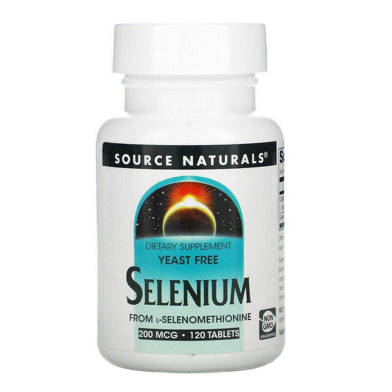 

Селен из L-селенометионина, 200 мкг, 120 таблеток Source Naturals