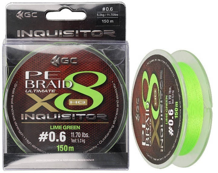 

Шнур Golden Catch Inquisitor X8 LG 150м 0.260, Лимонный