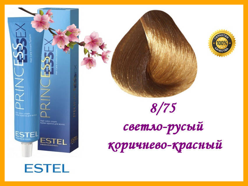 

Крем-краска для волос Estel Essex Princess 8/75 Светло-русый коричнево-красный 60 мл,