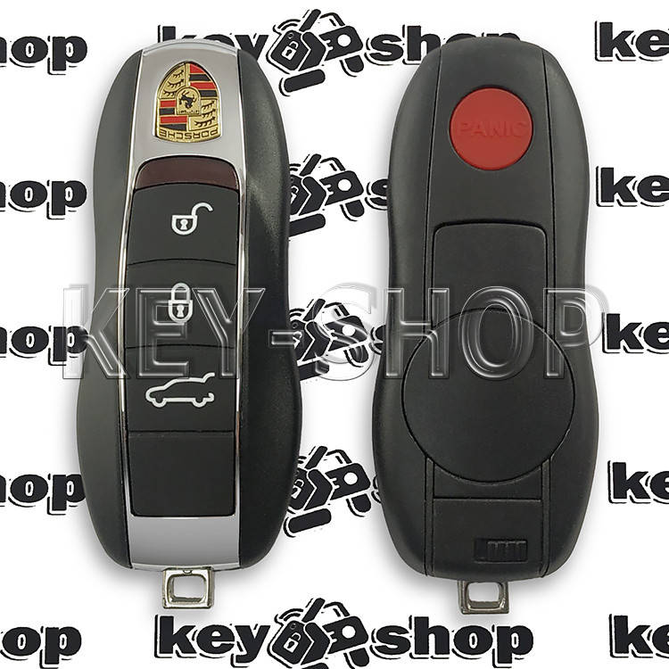 

Корпус смарт ключа для Porsche (Порше) 3 кнопки + 1 кнопка (Panik), лезвие HU66