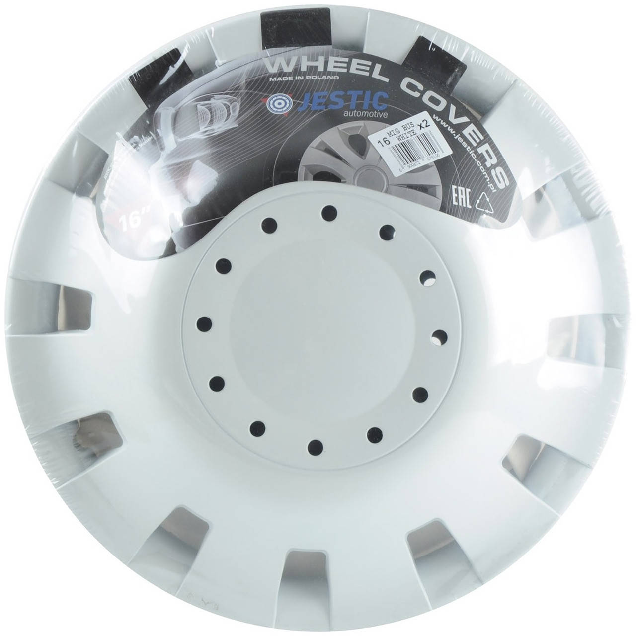 

Колпаки колесные белые выпуклые передние на ГАЗель "MIG" PLUS (2шт) 16" "Jestic"