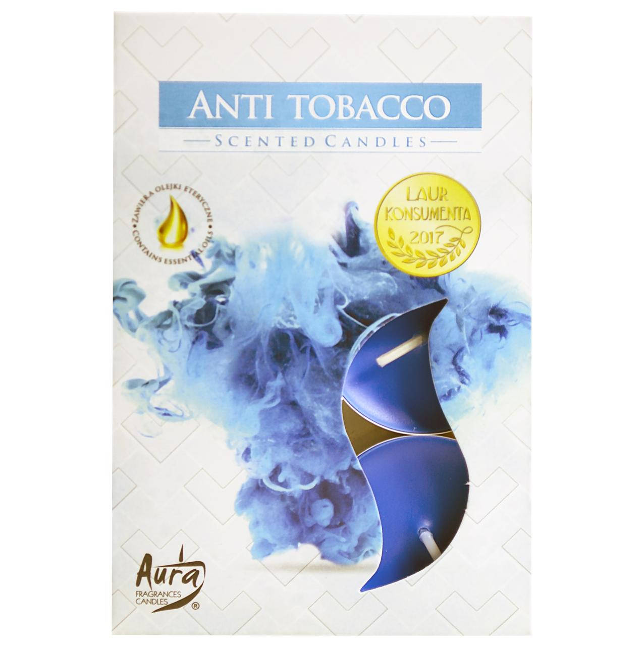 

Свеча таблетка ароматическая Anti tobacco, Bispol. В упаковке 6 штук. Польша., Синий