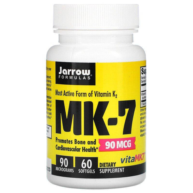 

Витамин К2, МК-7, Vitamin K2, Jarrow Formulas, 90 мкг, 60 капсул