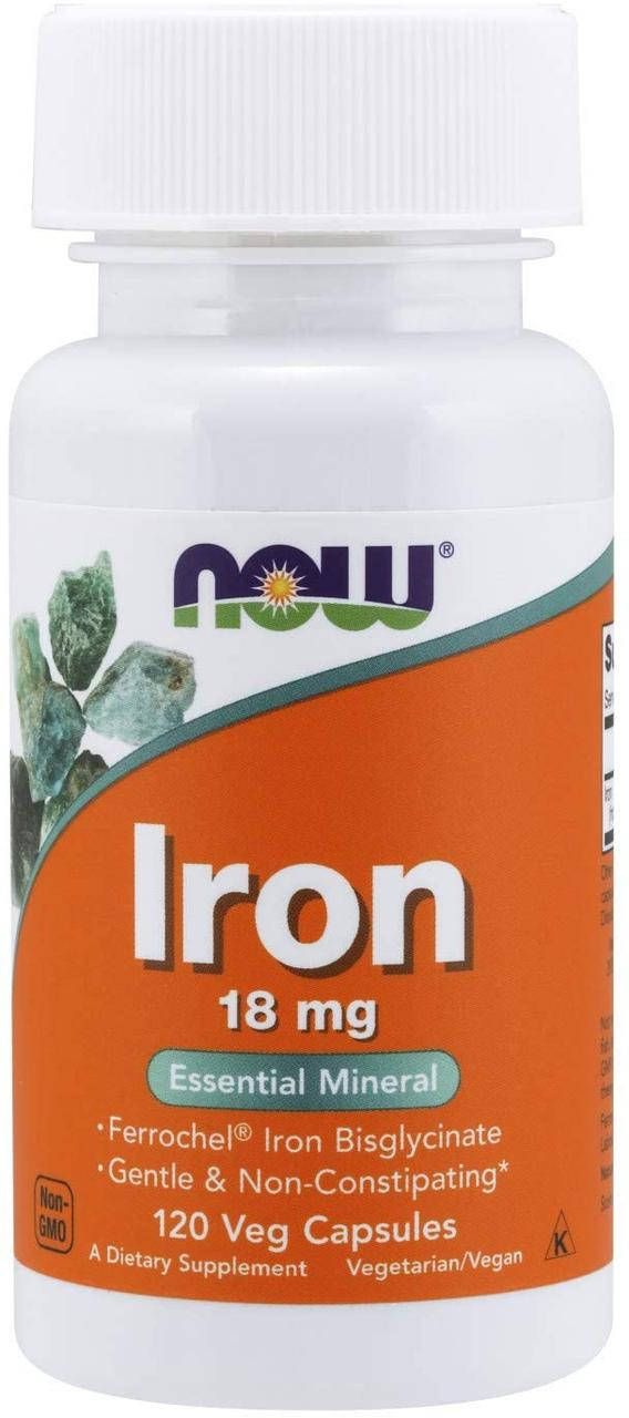 

Железо нау фудс Now Foods Iron 18 mg 120 капсул