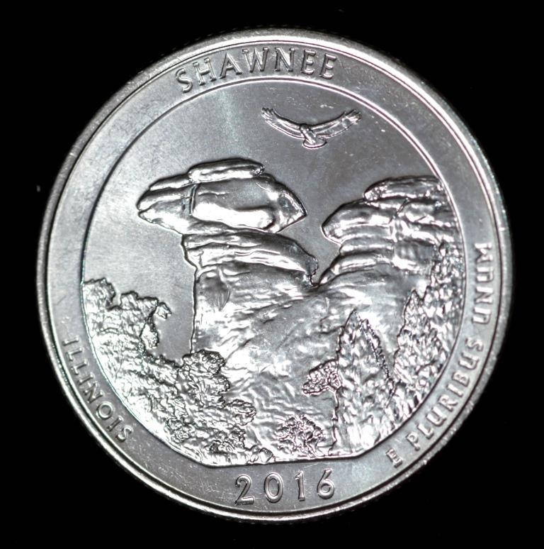 

Монета США 1/4 доллара 2016 г. Национальный лес Шони