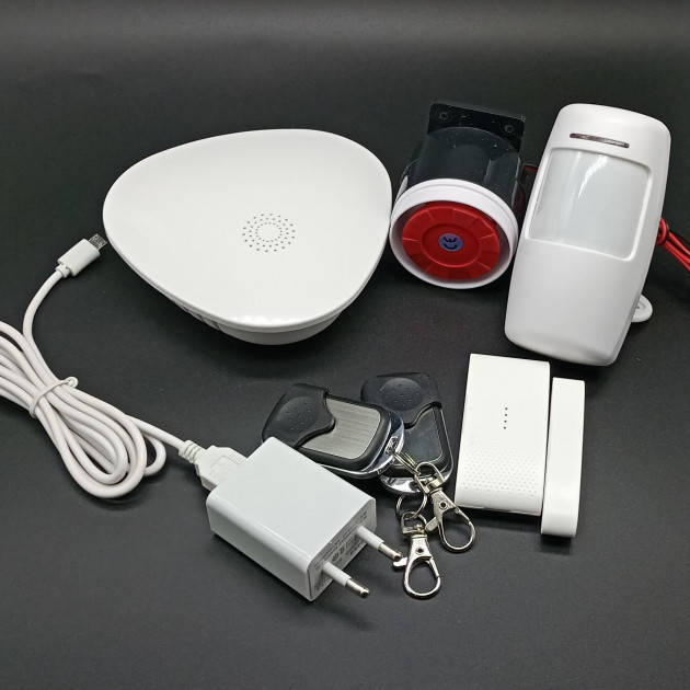 

Беспроводная Wi-Fi сигнализация для дома, дачи, гаража комплект Wofea V10