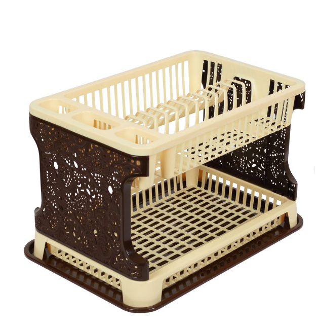 

Сушка для посуду дворівнева Efe Plastics Ажур бежева