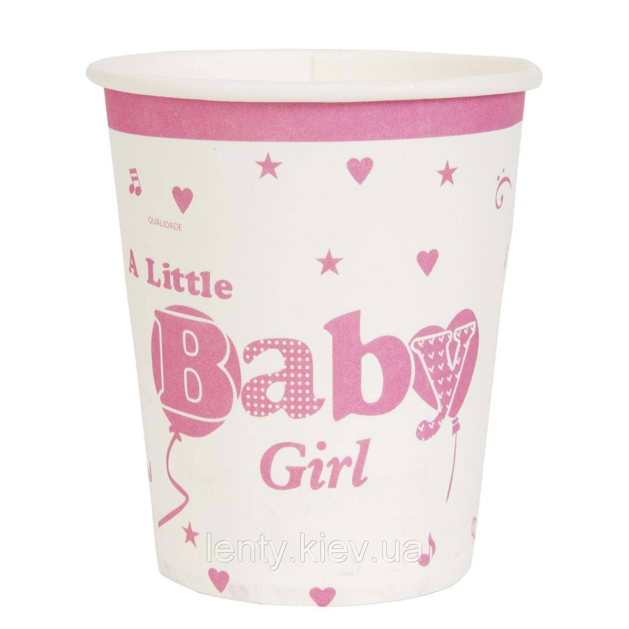 

Стаканчики 10шт. в стиле Baby Girl Гендер пати девочка (набор 10шт), 250мл. на День рождения -