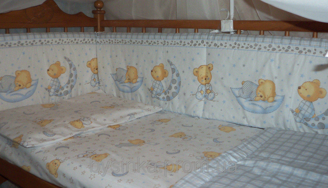 

Детское постельное белье из 3-х ед - "Мишка на подушке", Белый