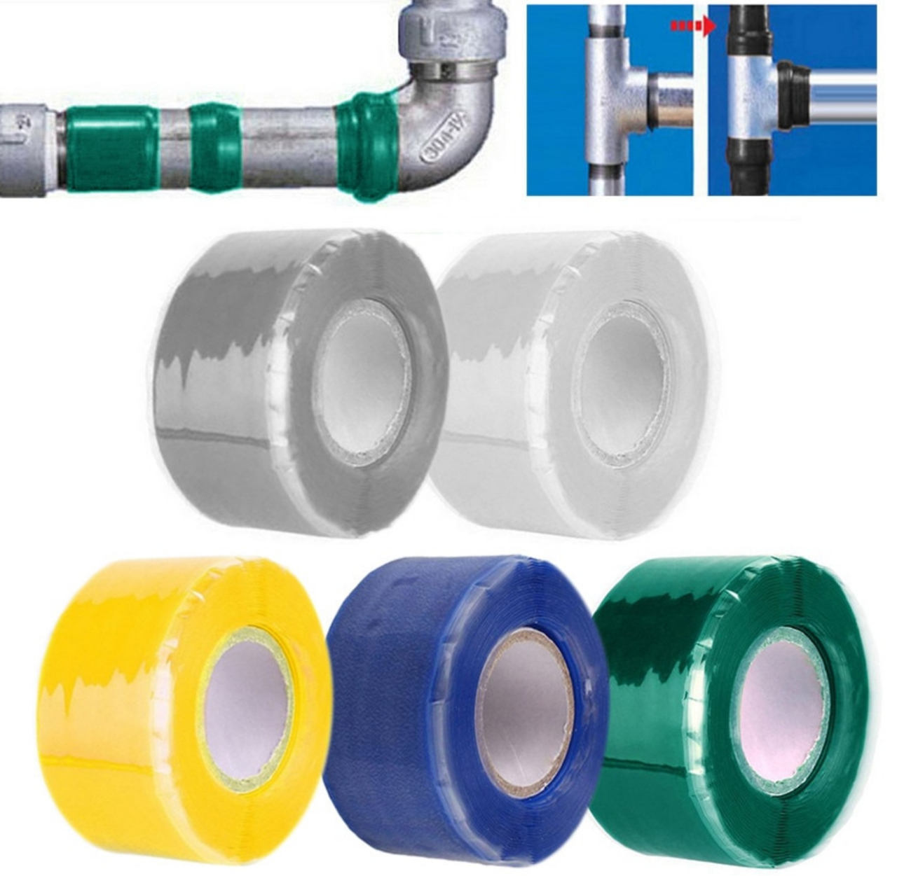 

Универсальная супер прочная водонепроницаемая самоклеящаяся лента Flex Tape с защитой от протечек