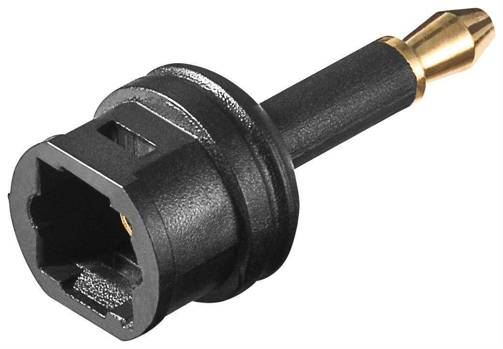 

Перехідник аудіо Toslink-mini F/M Goobay адаптер прямий Gold Черный(75.01.1922)