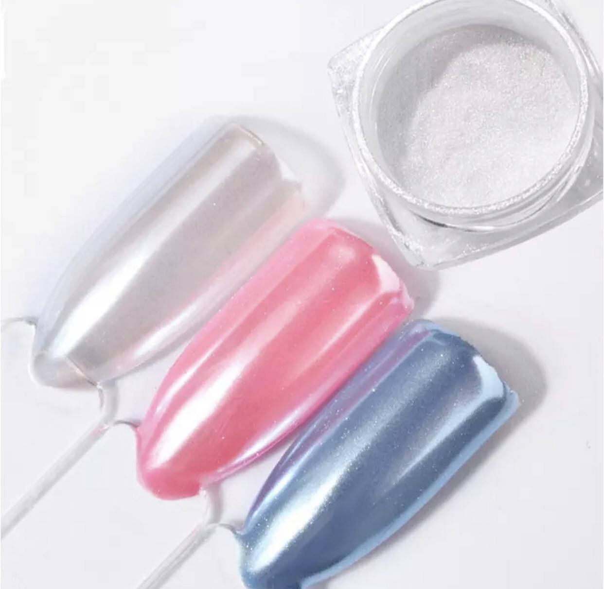 

Втирка Белая жемчужная для ногтей, Белый