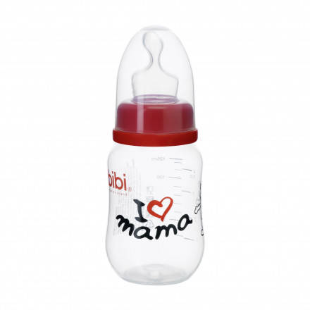 

Пляшечка 125 мл, РР, соска ортодонт, I love mama, 110087