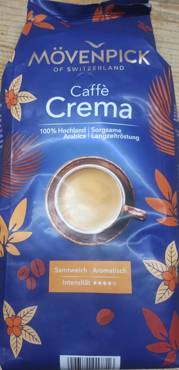 

Кава в зернах Movenpick Caffe Crema 1000 г арабика (мовенпик кофе крем)