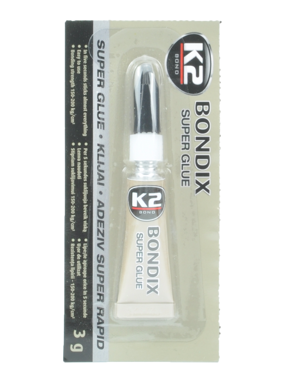 

Суперклей универсальный K2 BONDIX 3 г (EB100/EB101)